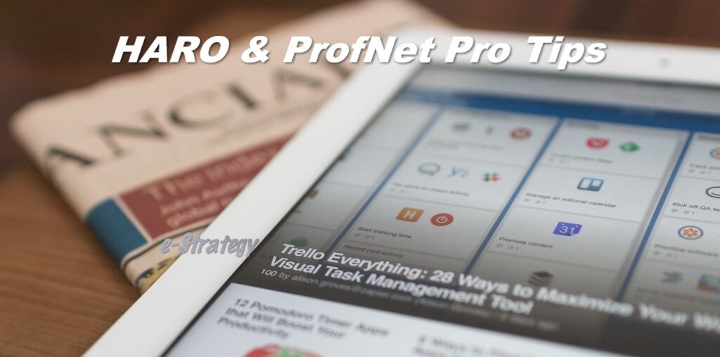 HARO & ProfNet Pro Tips