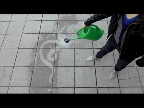 Water-Activated Sidewalk Ads