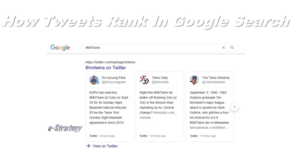 How Tweets Rank In Google Search