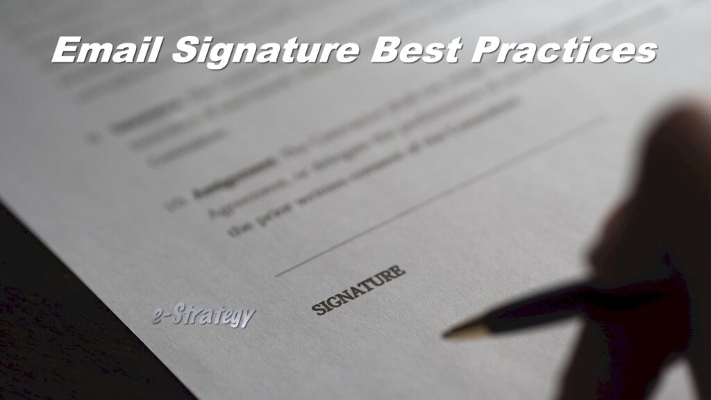 Email Signature Best Practices