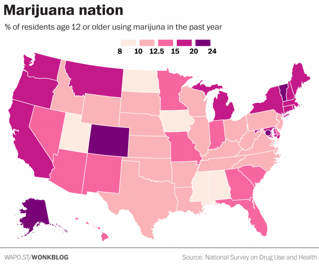 Map: US Marijuana Use