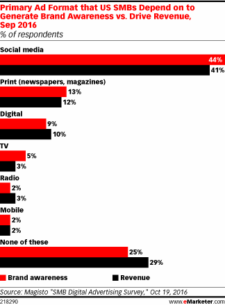 Chart: Primary Ad Formats fo SMBs