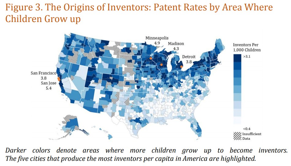 Map: Where Inventors Grow Up