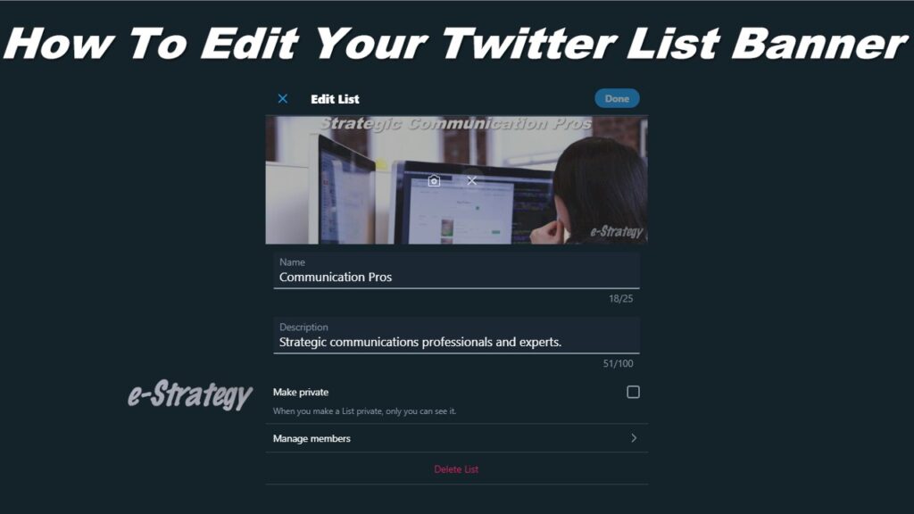 How To Customize Your Twitter List Banner Photo